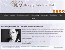 Tablet Screenshot of nicolettevankleef.nl